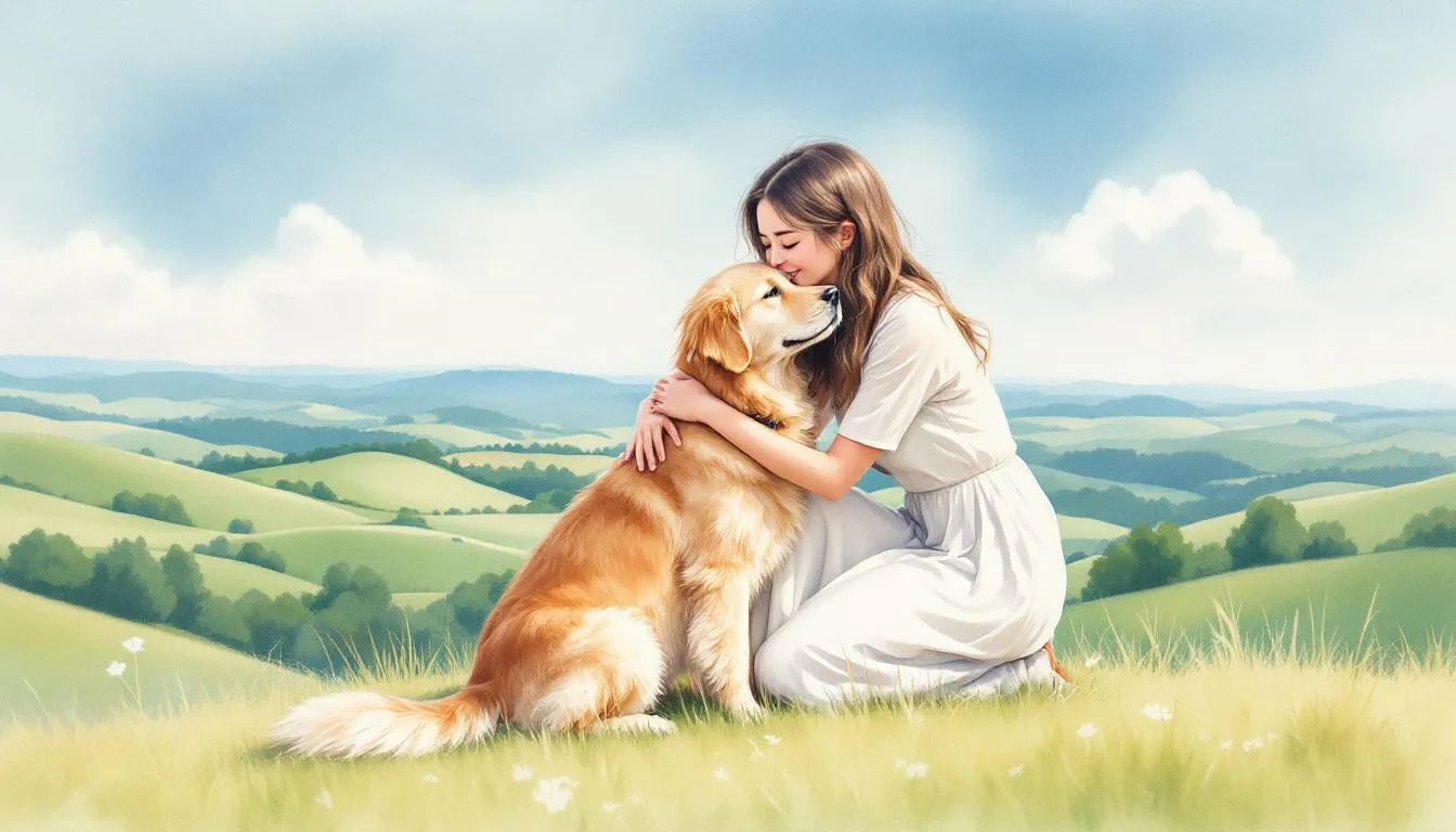 Ein liebevolles Bild von einem Hund, das die besondere Beziehung zwischen Mensch und Tier zeigt.