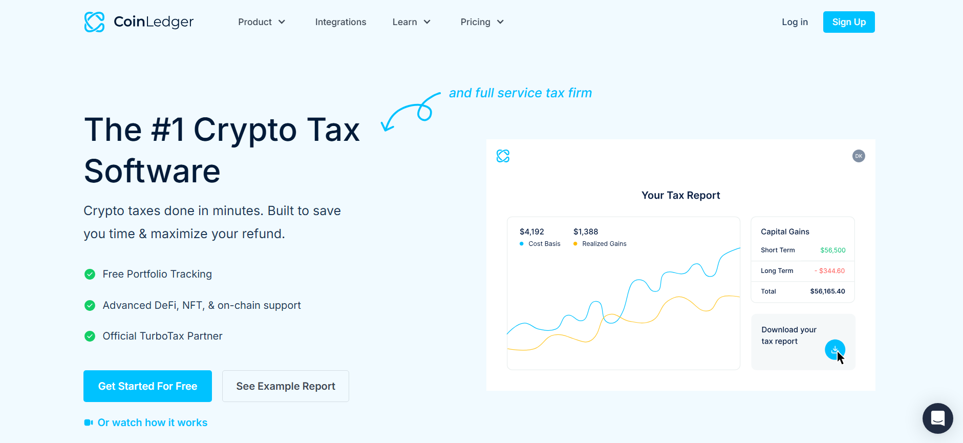 CoinLedger - Best for Easy Imports and TurboTax Integration