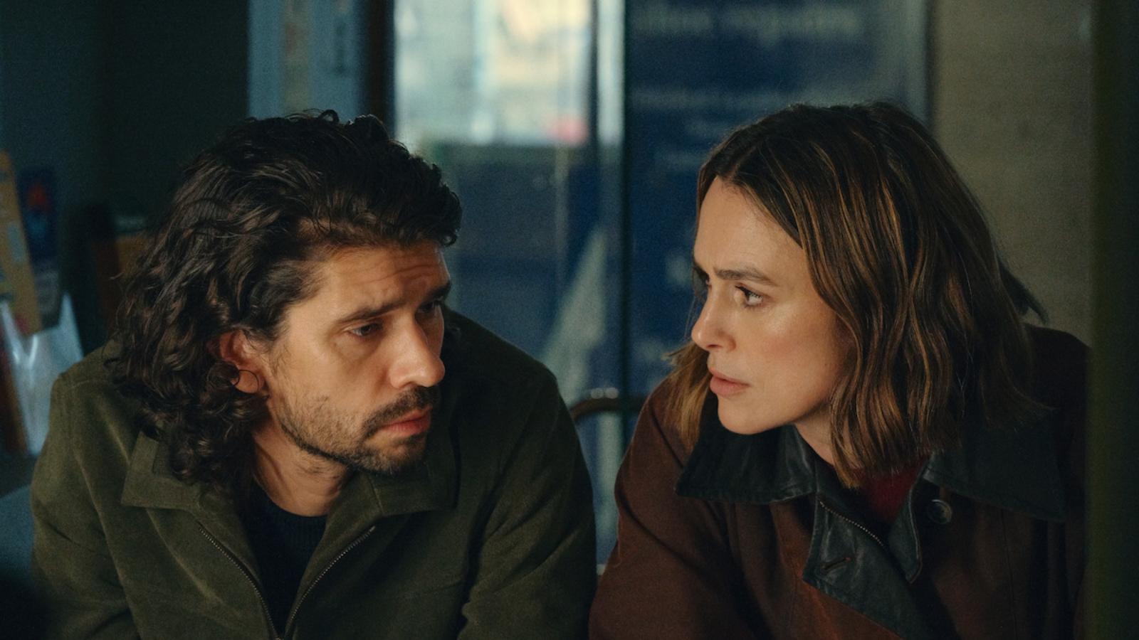 Ben Whishaw as Sam and Keira Knightley as Helen Webb in Black Doves Season 2 Trailer