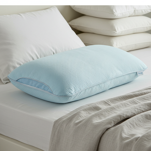 pillow with memory foam, outer cover is cool to the touch