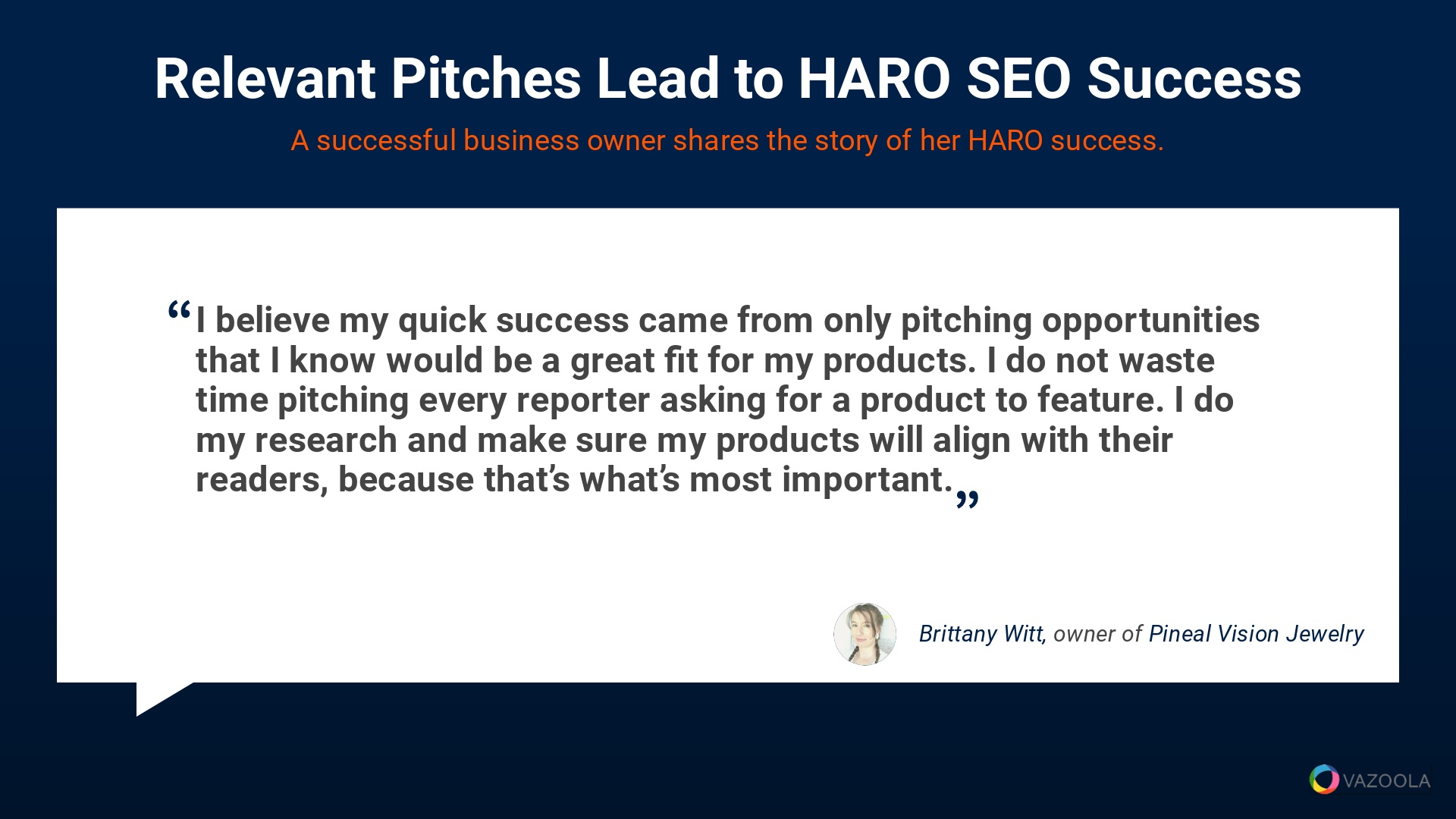 Relevant pitches lead to HARO SEO success