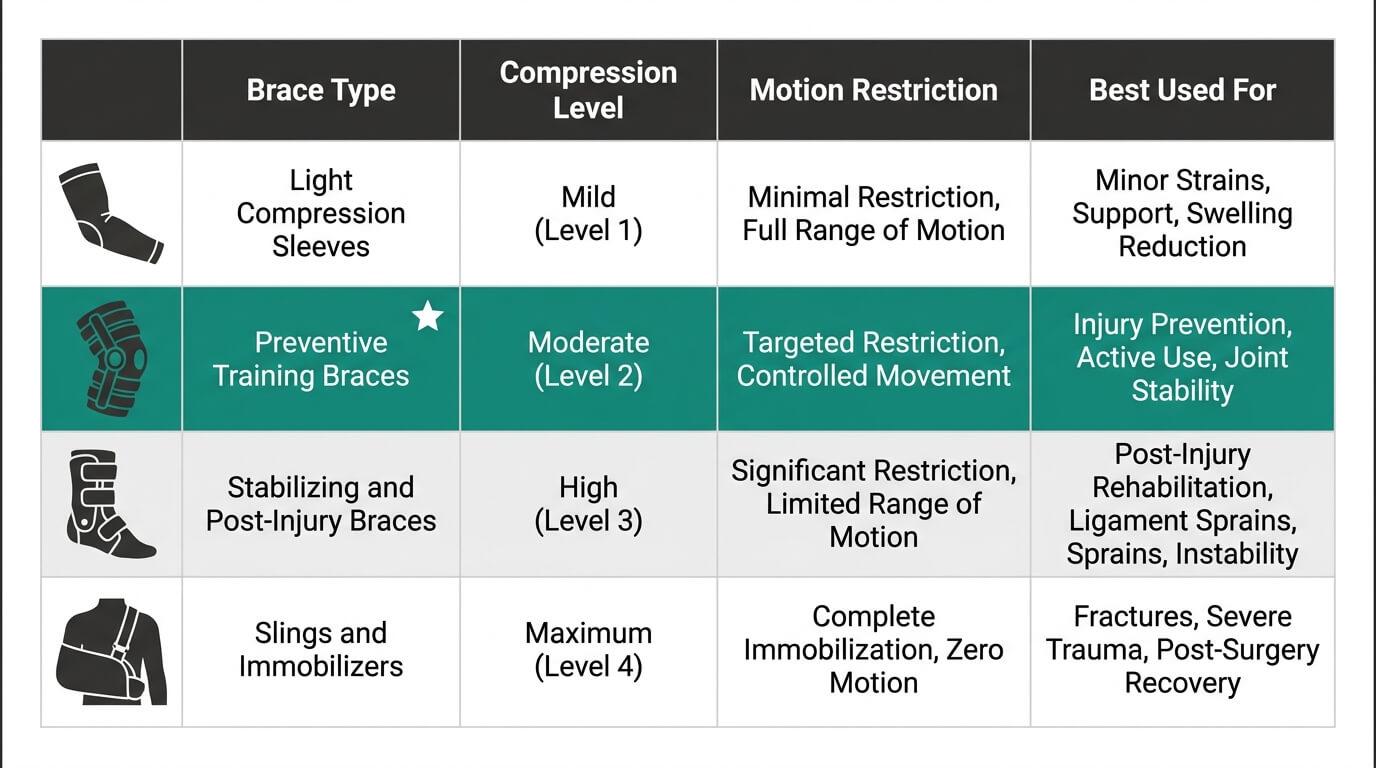 Shoulder Brace for Prevention vs. Other Shoulder Supports