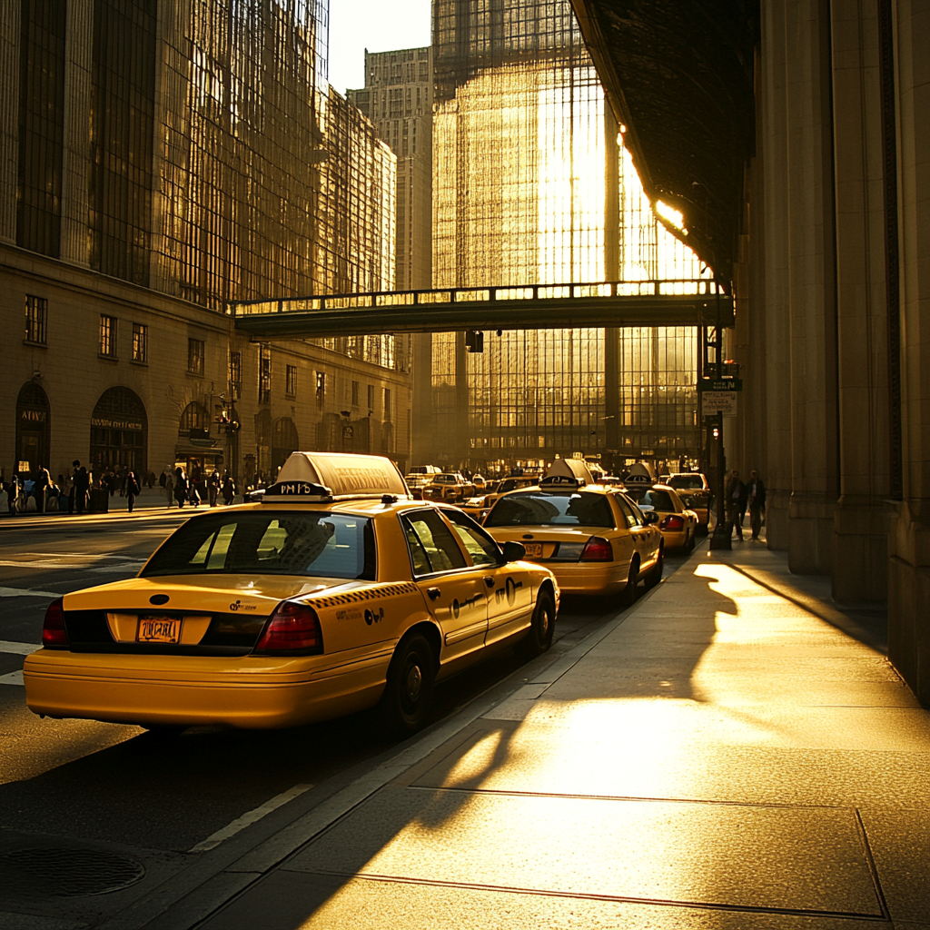 Taxi services available for travel from JFK to Grand Central Terminal.