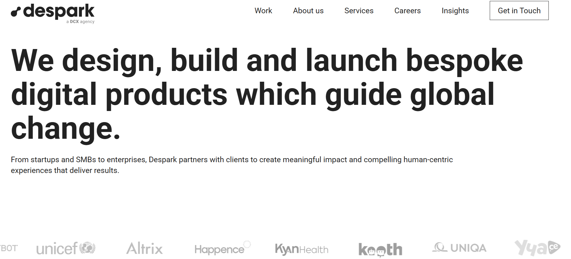 Despark App Design Agency Web Page Image
