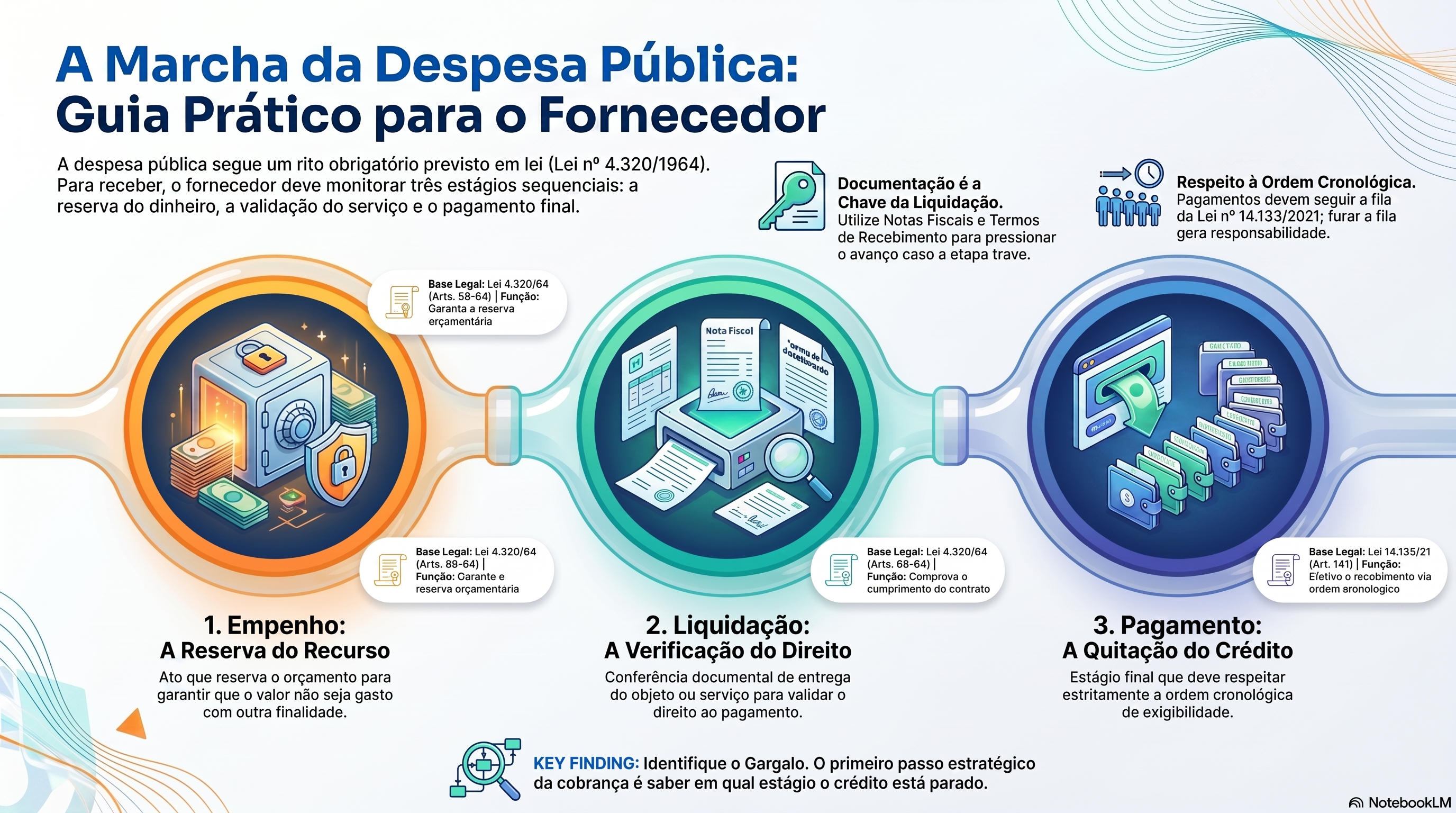 Quais s&atilde;o as etapas da marcha da despesa p&uacute;blica?