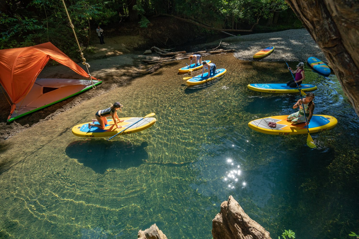 lotus inflatable sup yoga board