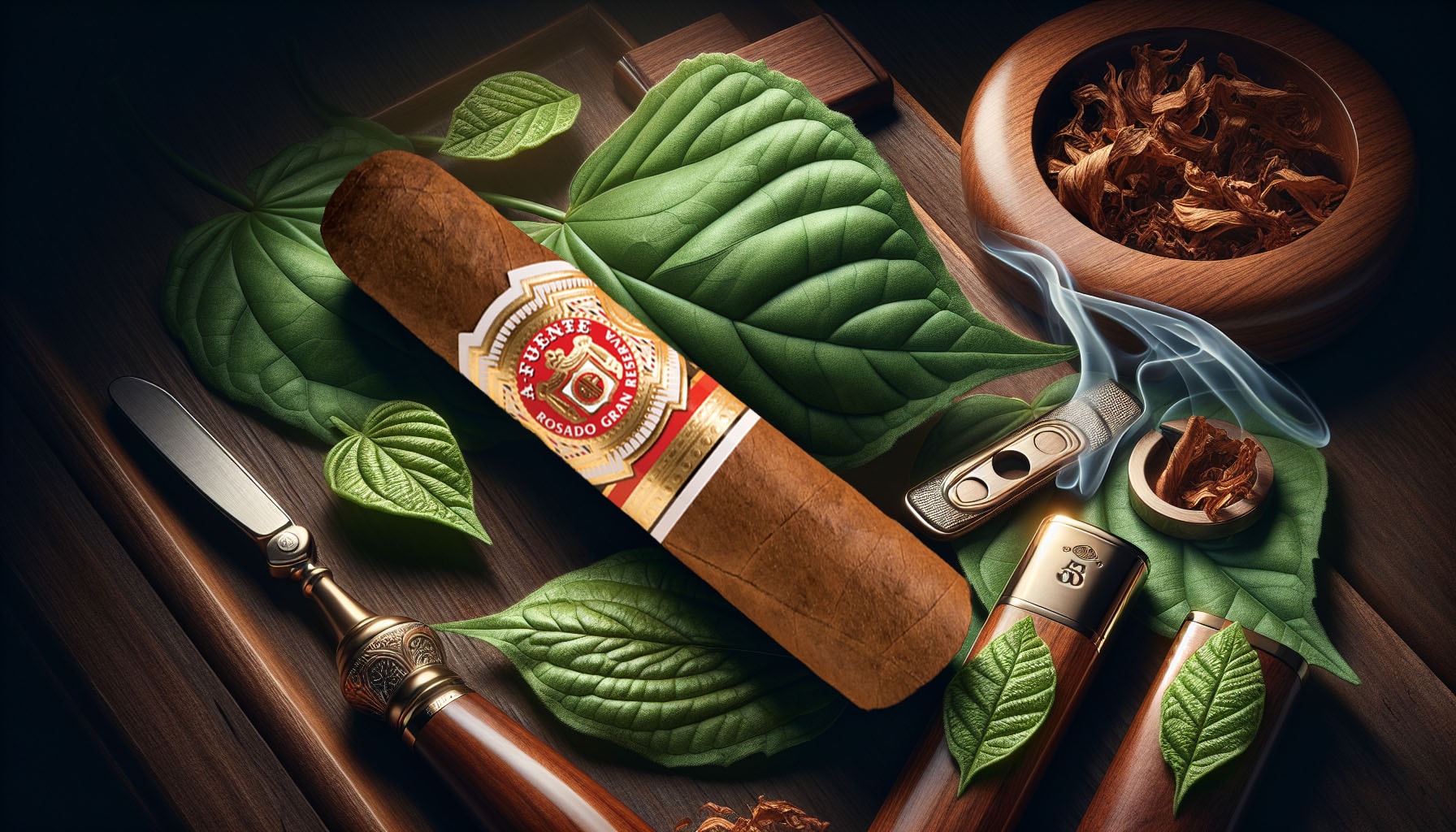 An artistic view of the Vitola 58 cigar, tailored for experienced smokers.