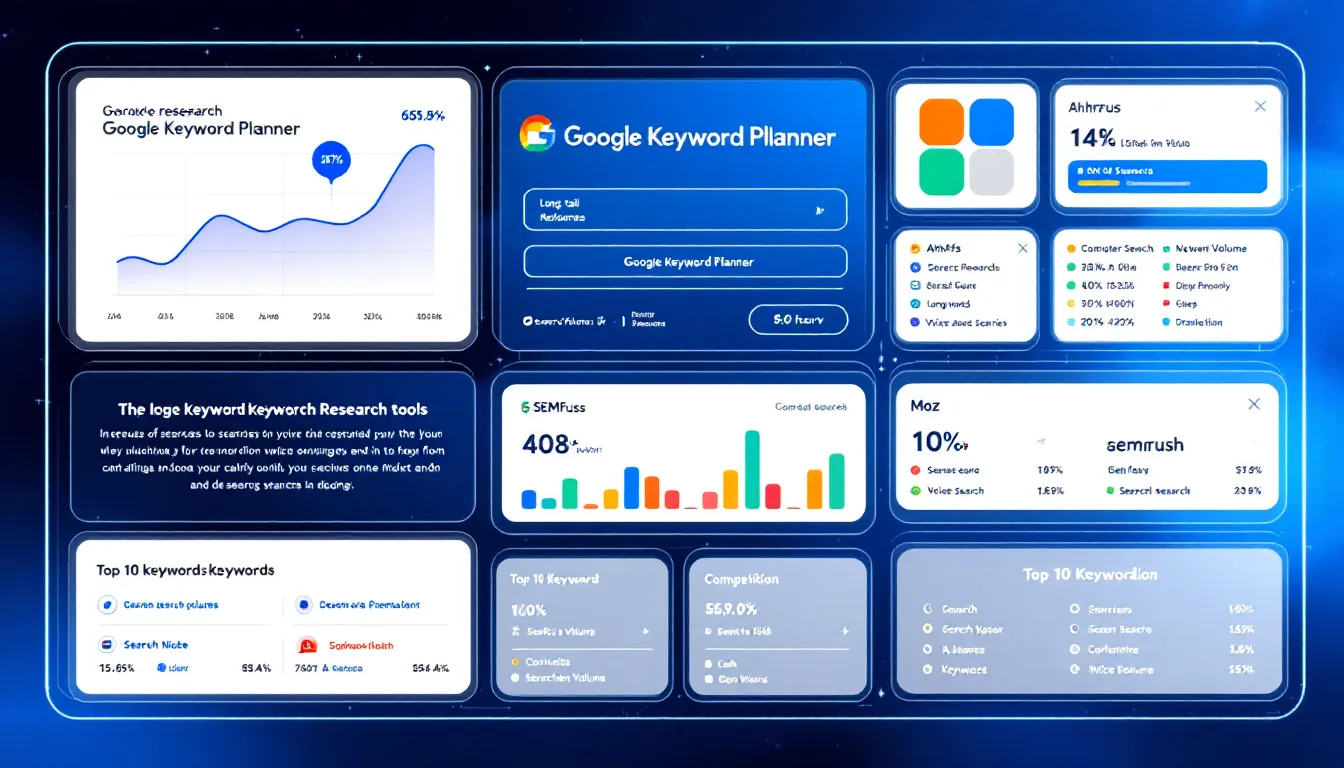 A screenshot of keyword research tools like Google Keyword Planner to help bloggers enhance their SEO strategy.