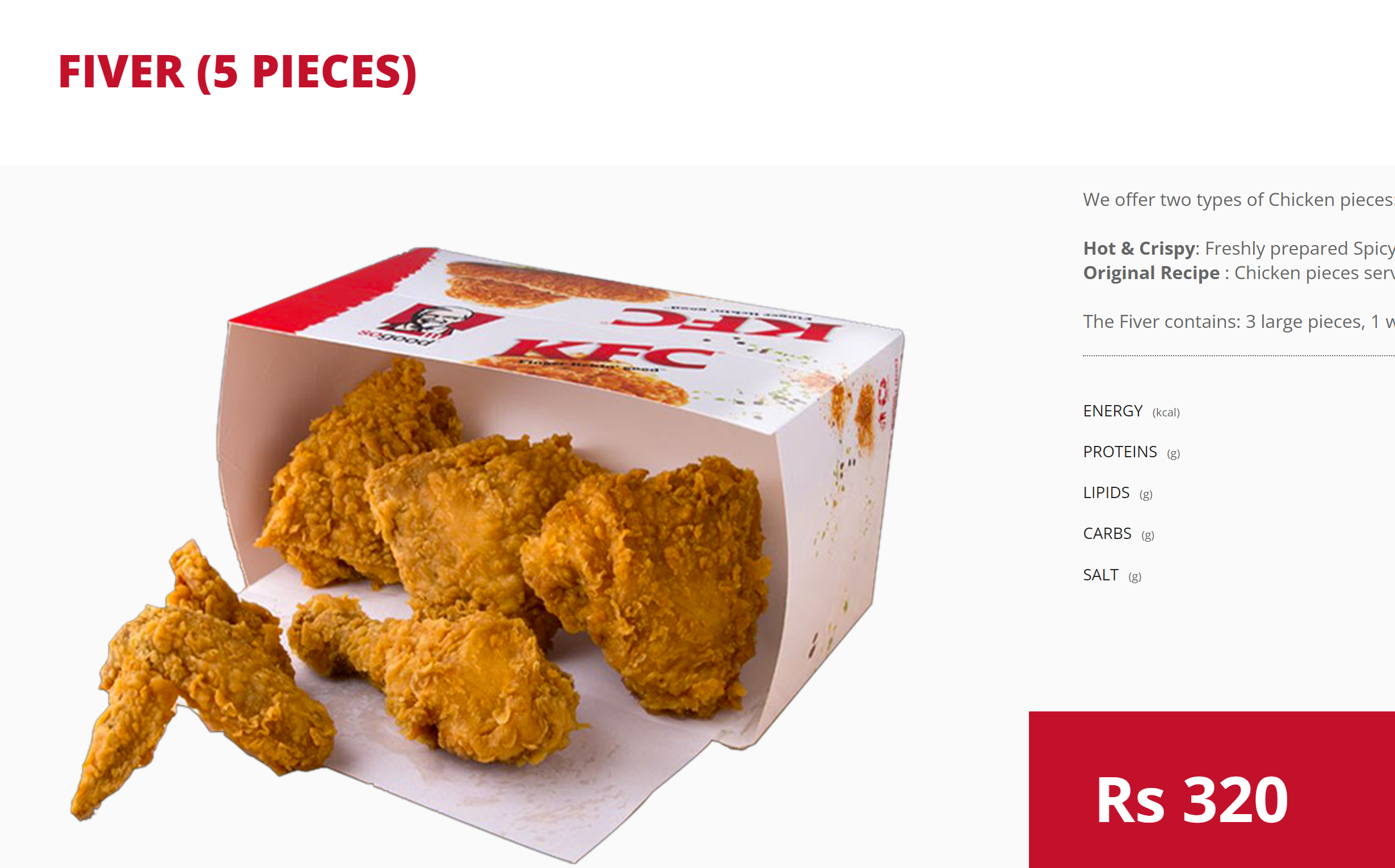 KFC Mauritius Chicken Fiverr Price
