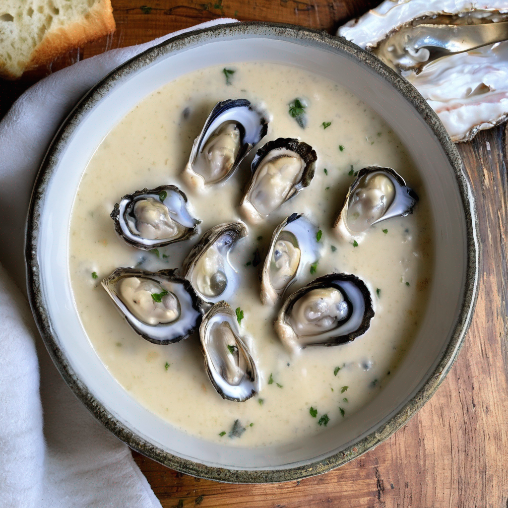 Image of a bowl of New England Oyster Stew.