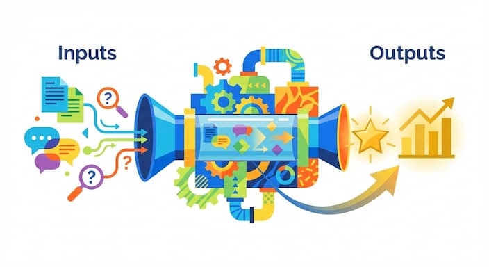 How Do Data Inputs Compare to Outputs in Predicting Success