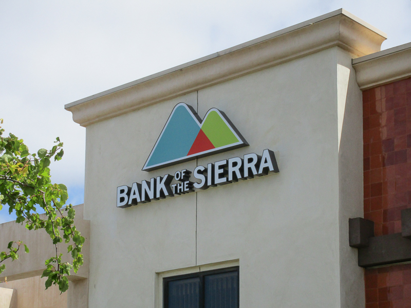 Bank of the Sierra channel letter sign. One of many locations we did around Southern California.