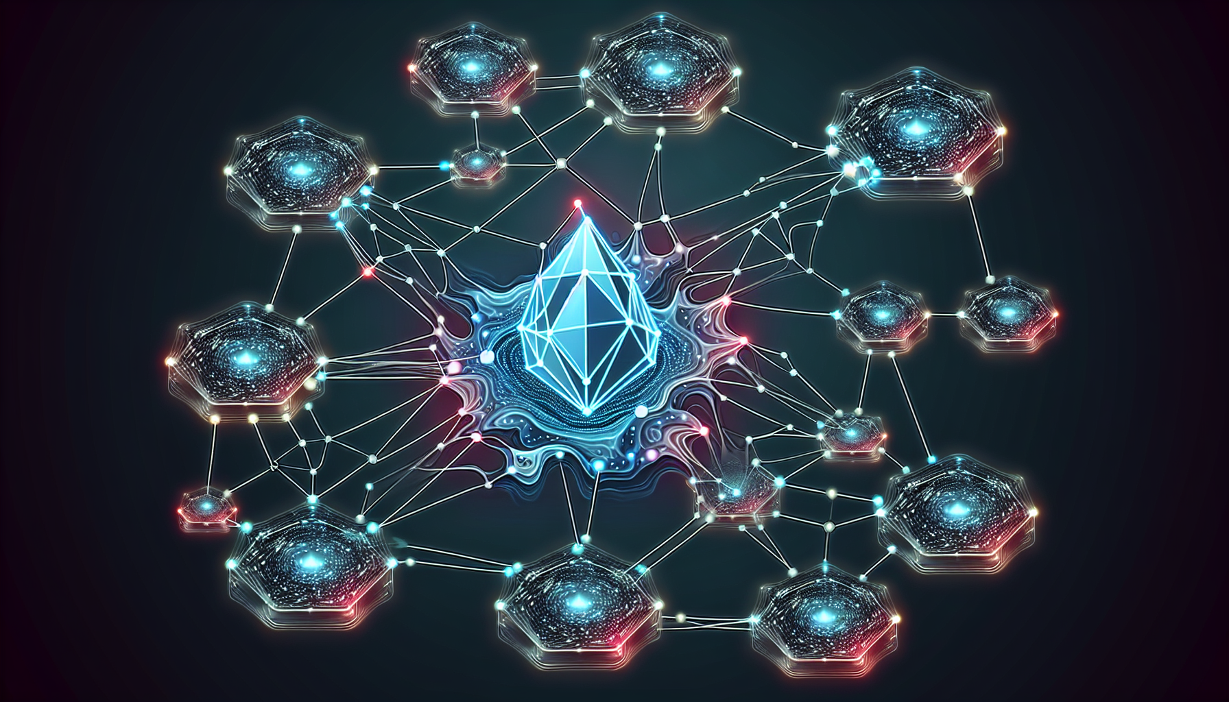 Illustration of interconnected protocols with 'liquid staking' highlighted