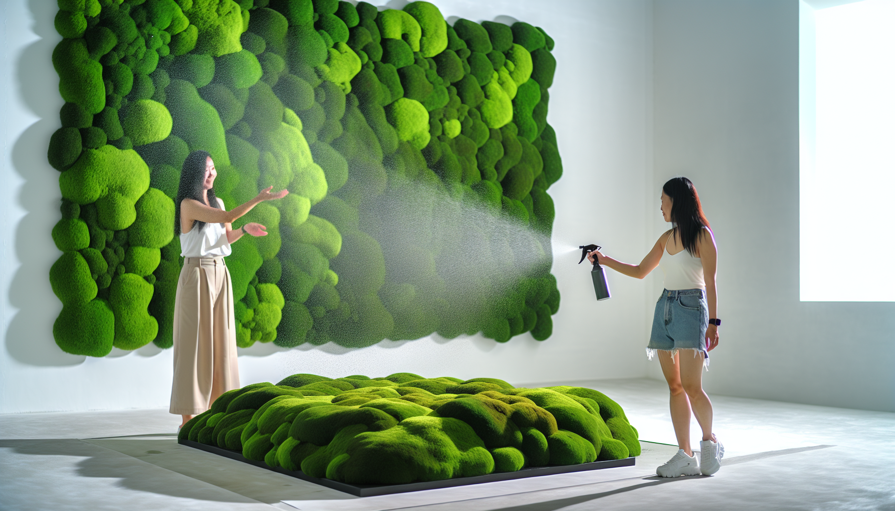 Minimal maintenance of moss wall art in perfect condition