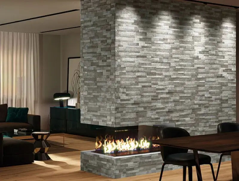 Volcano Grey Textured 3D Matt Wall Tile 61×15