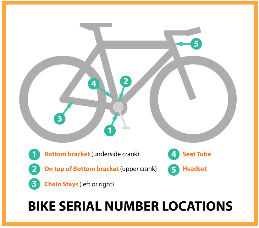 bike serial numbers location