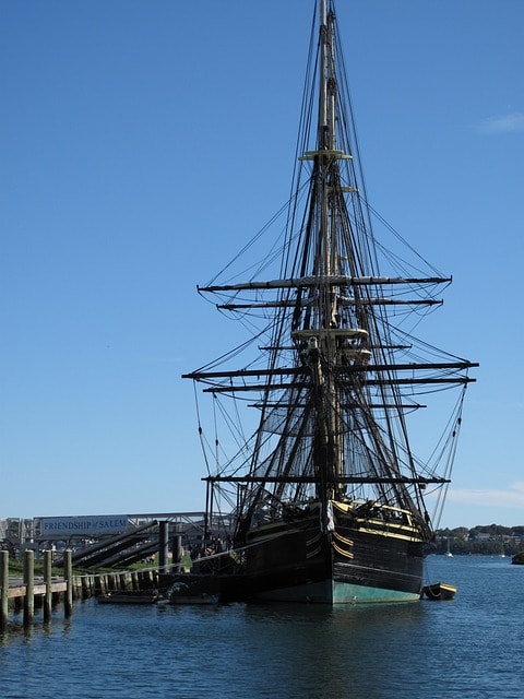 sailing ship, salem, massachusetts