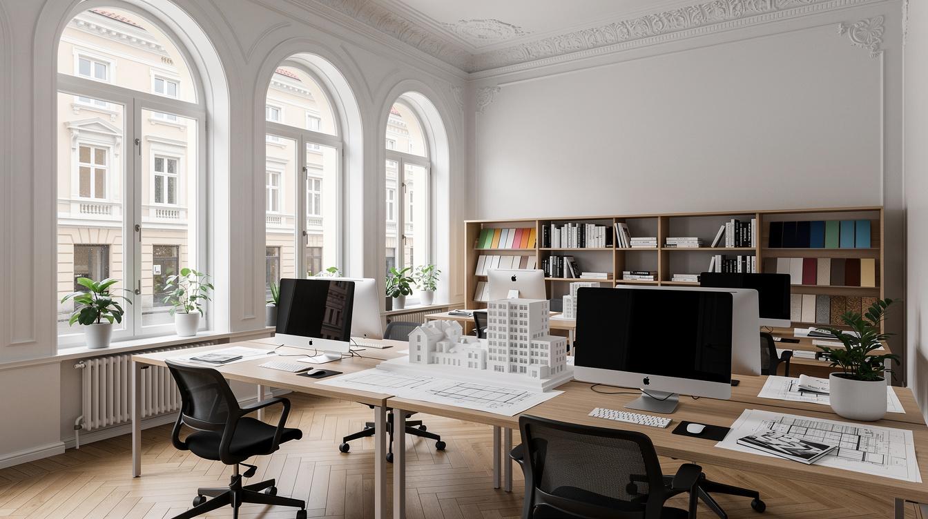 Vackert arkitektkontor efter en kontorsstädning Malmö