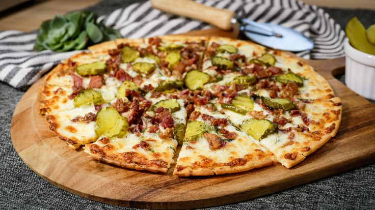 Bacon pickle pizza