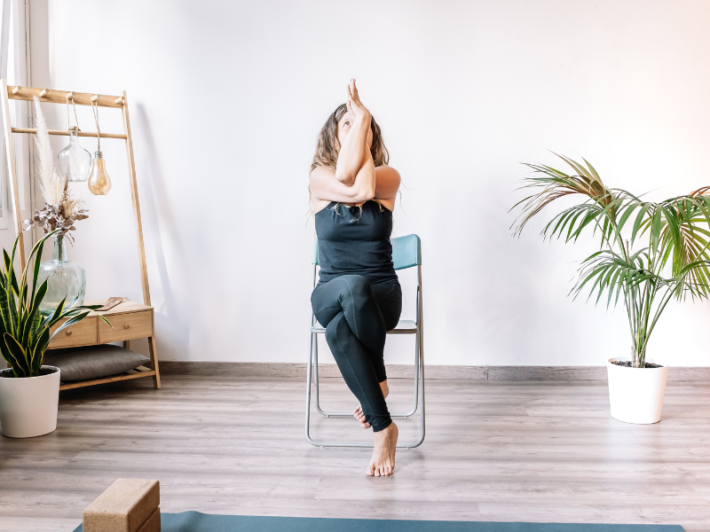 eagle arms chair yoga