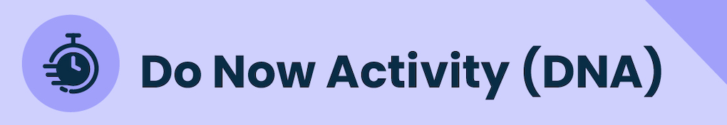 Do Now Activities