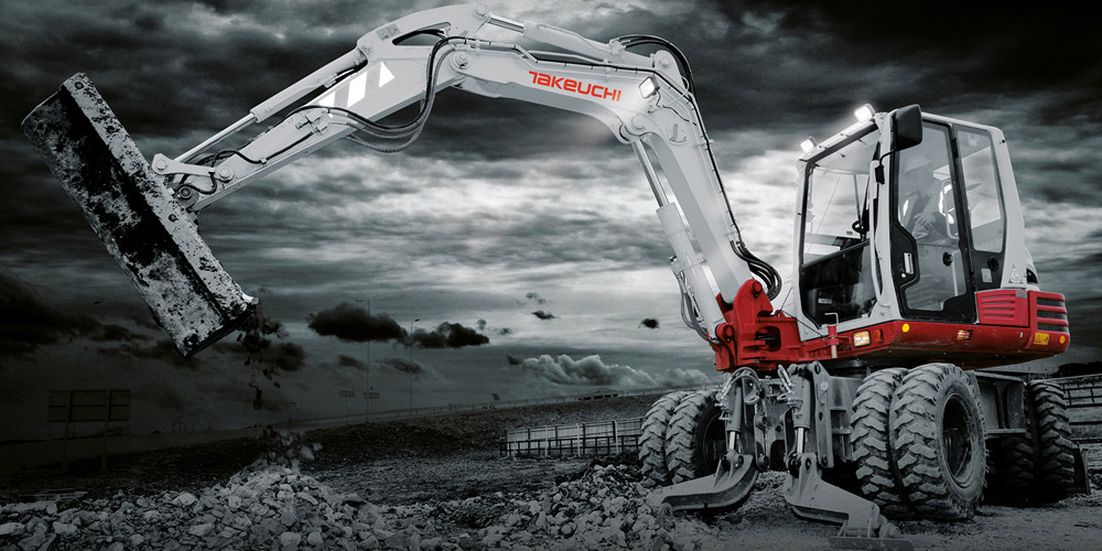takeuchi excavators with a powerful engine