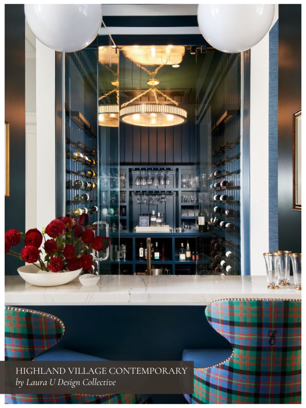 the highland village contemporary living bar