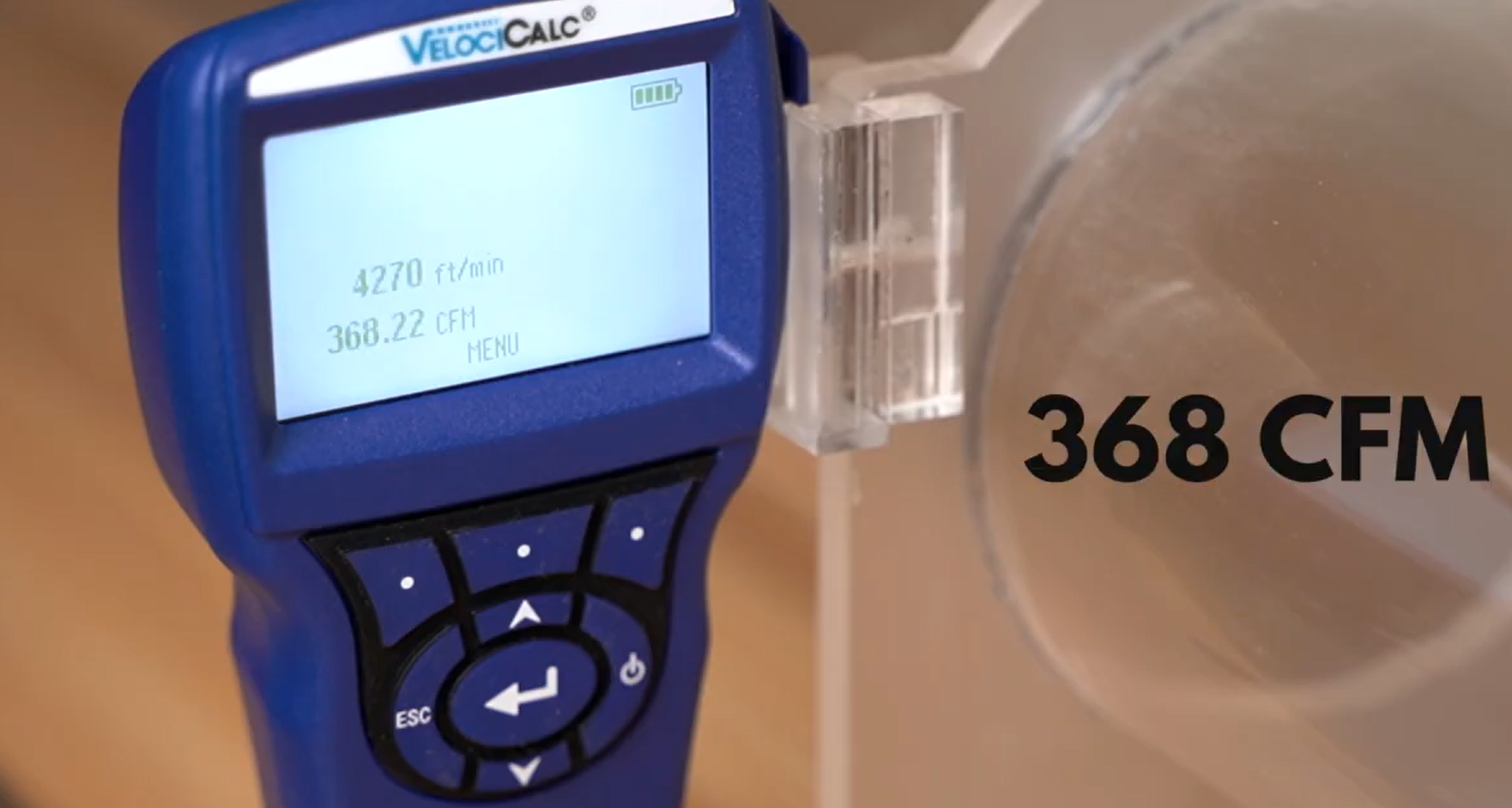 measuring wind speed of YOOVL battery leaf blower