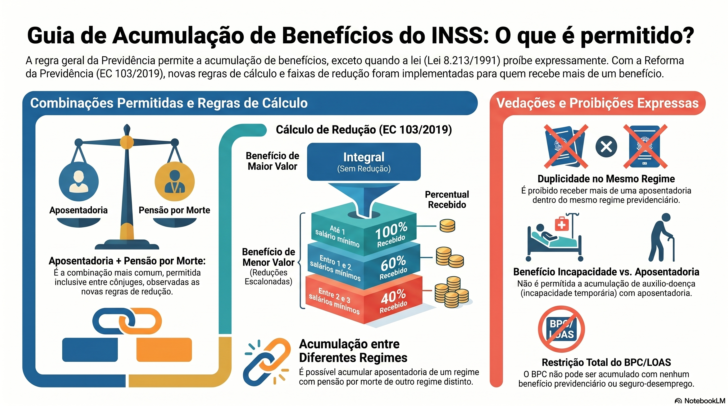 Quais benef&iacute;cios do INSS podem ou n&atilde;o ser acumulados?