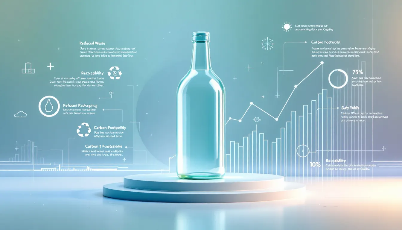 A visual representation of sustainable glass packaging solutions highlighting environmental benefits.