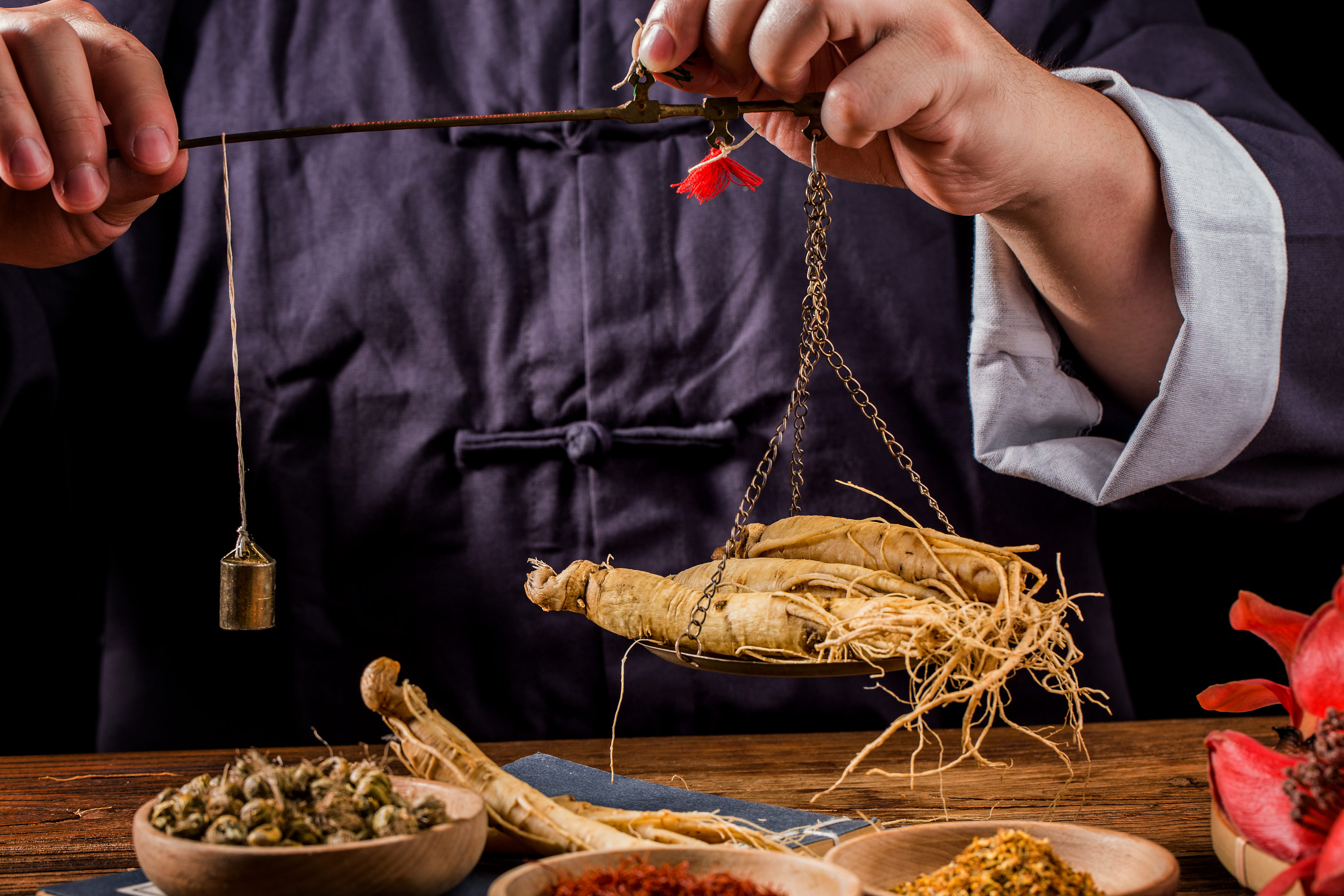 Red ginseng is used in traditional medicines.
