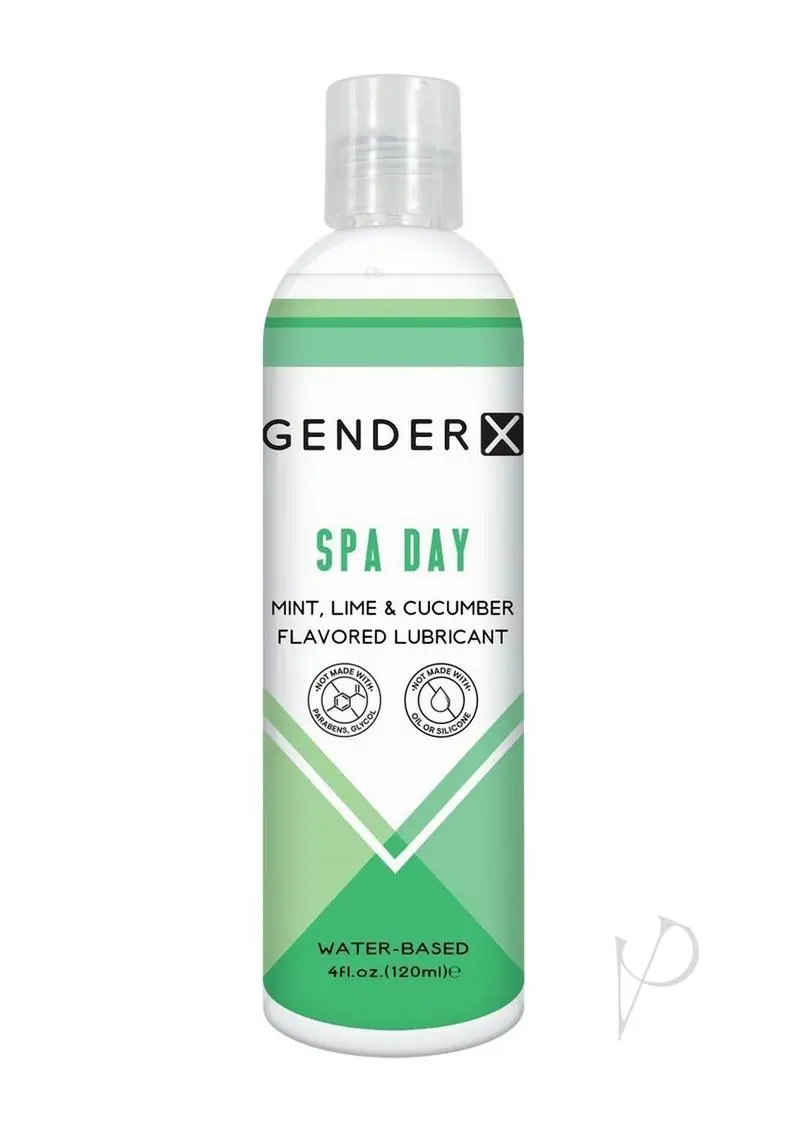 Gender x Spa Day Water Based Flavored Lubricant 4oz – Mint 