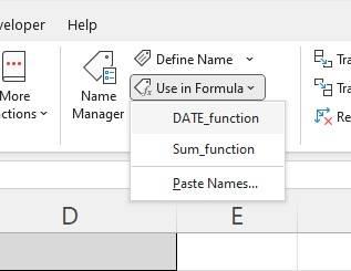 Excel functions