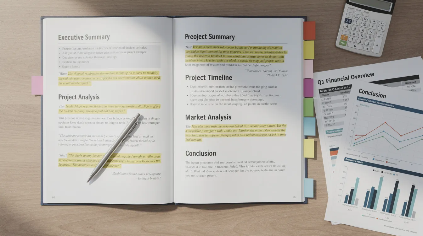 The image shows a neatly organized project report file on a desk, featuring labeled sections, quotations, and financial sheets, which could be essential for entrepreneurs seeking financial assistance through programs like the Pradhan Mantri Mudra Yojana. This setup reflects the importance of proper documentation for small business loans and the eligibility criteria for accessing funding from lending institutions.