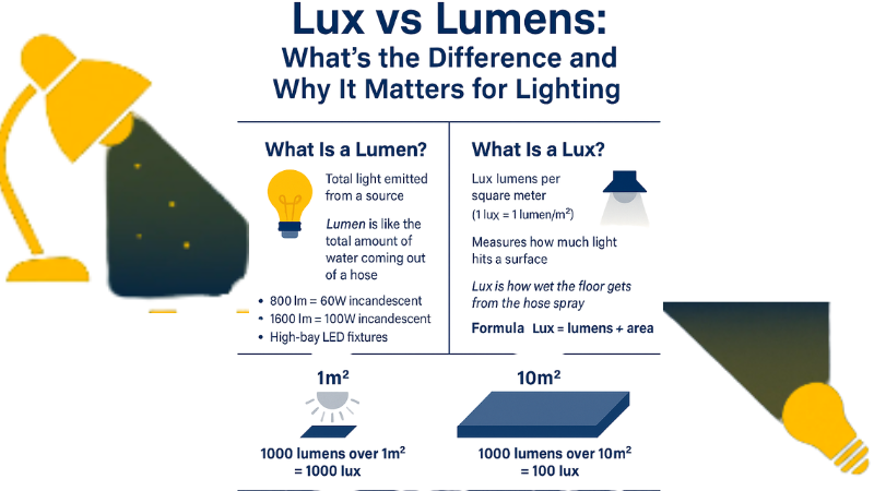 Difference between Lux and Lumen