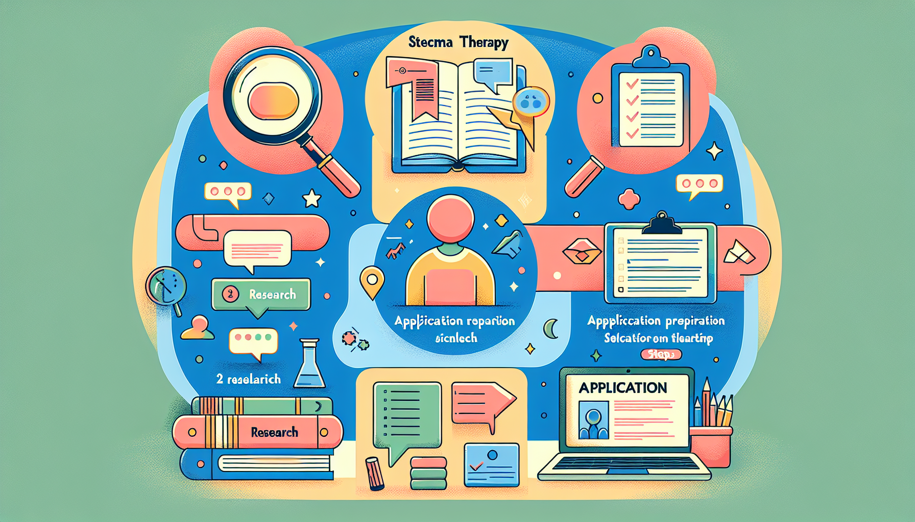 Steps to enroll in a schema therapy training program.