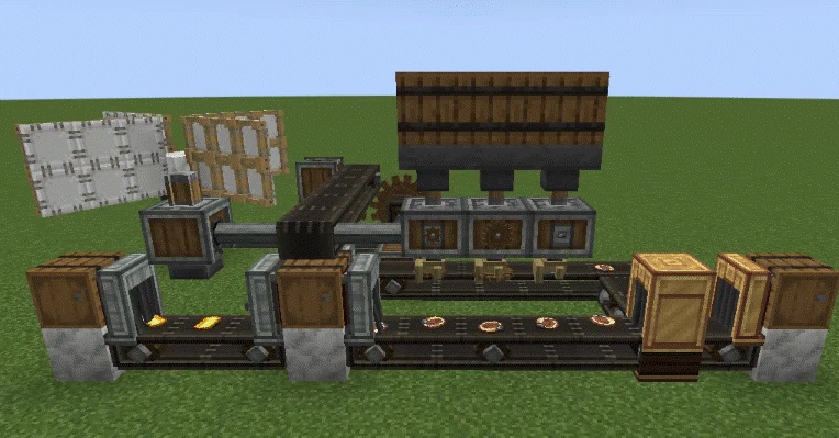 Create mods gears, belts, chains, and rotating shafts in minecraft