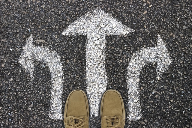 path, feet, shoes, road surface, direction, arrow, arrows, 