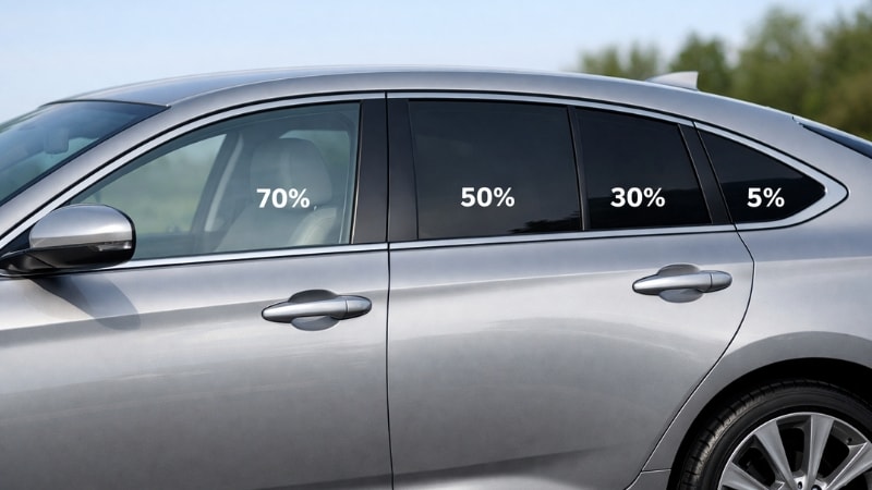 Difference of ceramic tint percentages 