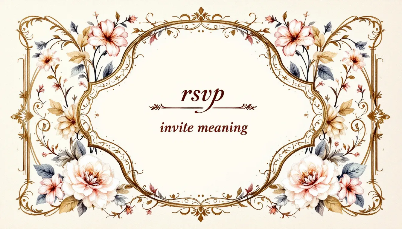 An illustration representing the meaning of RSVP, showing the phrase 'rsvp invite meaning'.