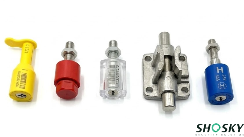 Assorted C-TPAT compliant security seals in multiple colors