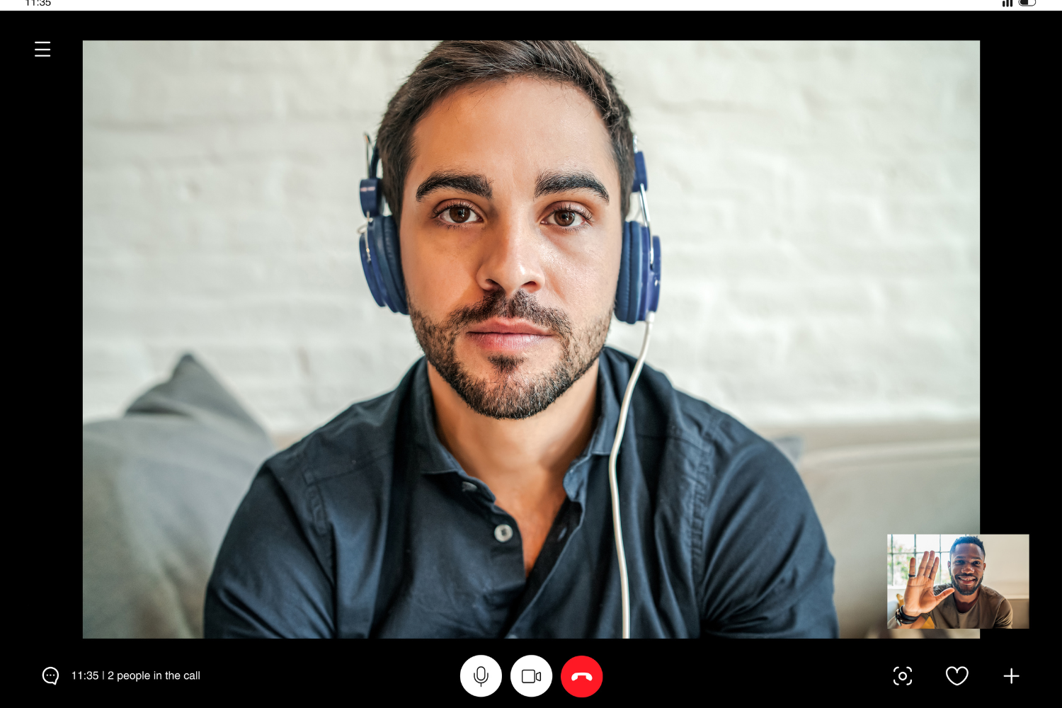 A remote employee and a manager on a video call.