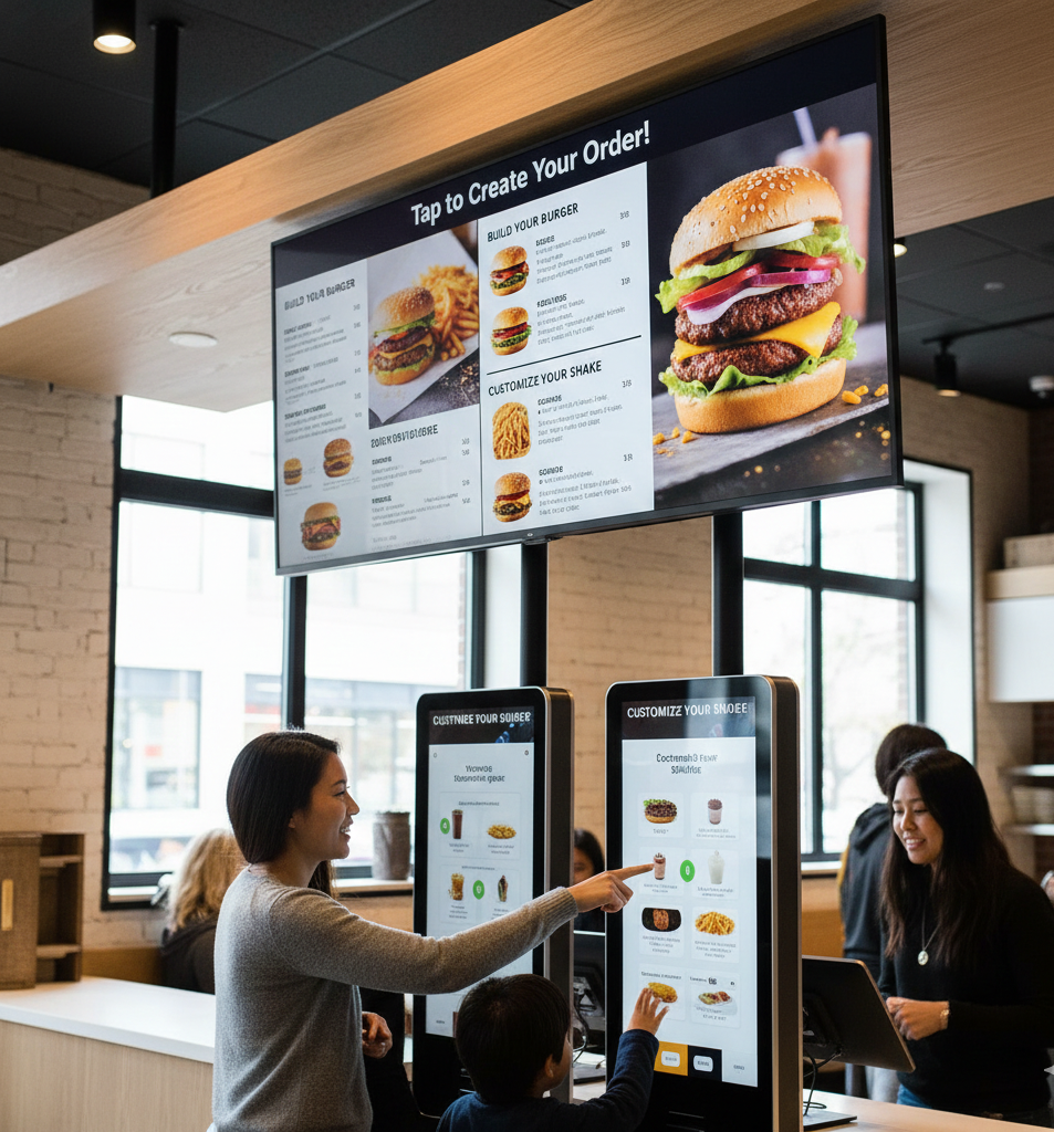 interactive digital menu boards for customer engagement 