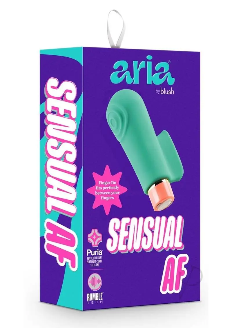 Aria Sensual AF Rechargeable Silicone Vibrator – Teal