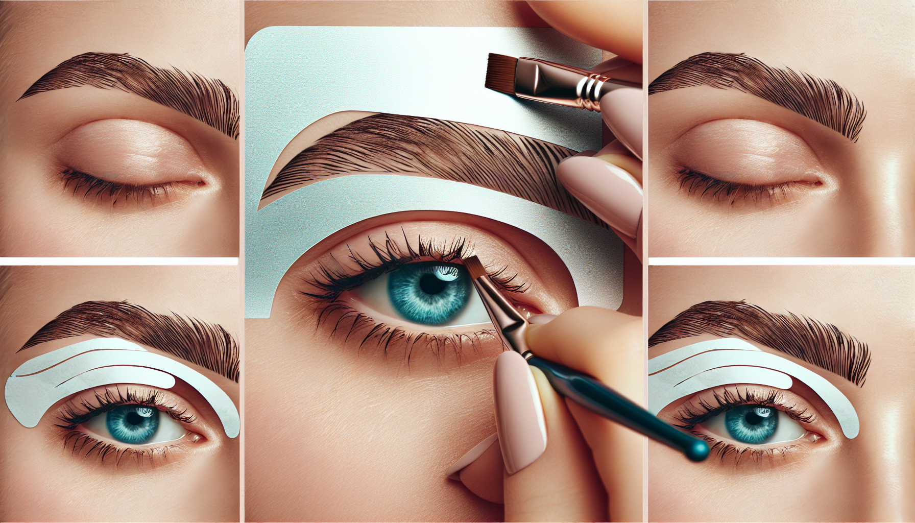Step-by-step guide to using eyebrow stencils