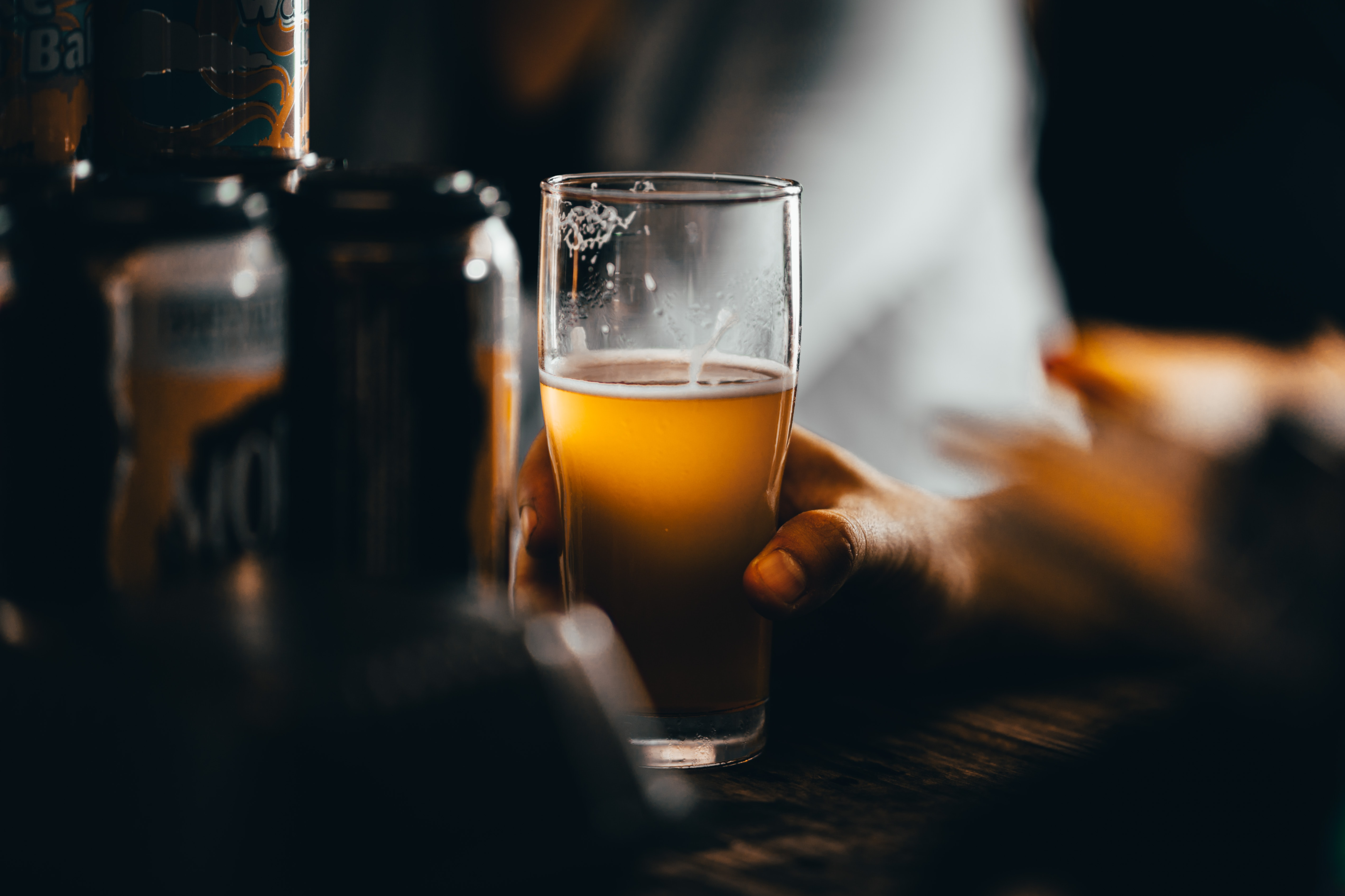 Beer in hand in Asheville, NC. 