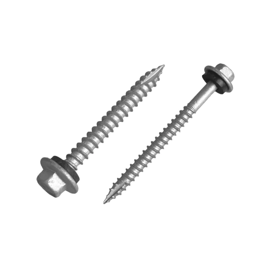 Self drilling hex head screws are recommended when attatching a wall hung vanity to a timber stud frame