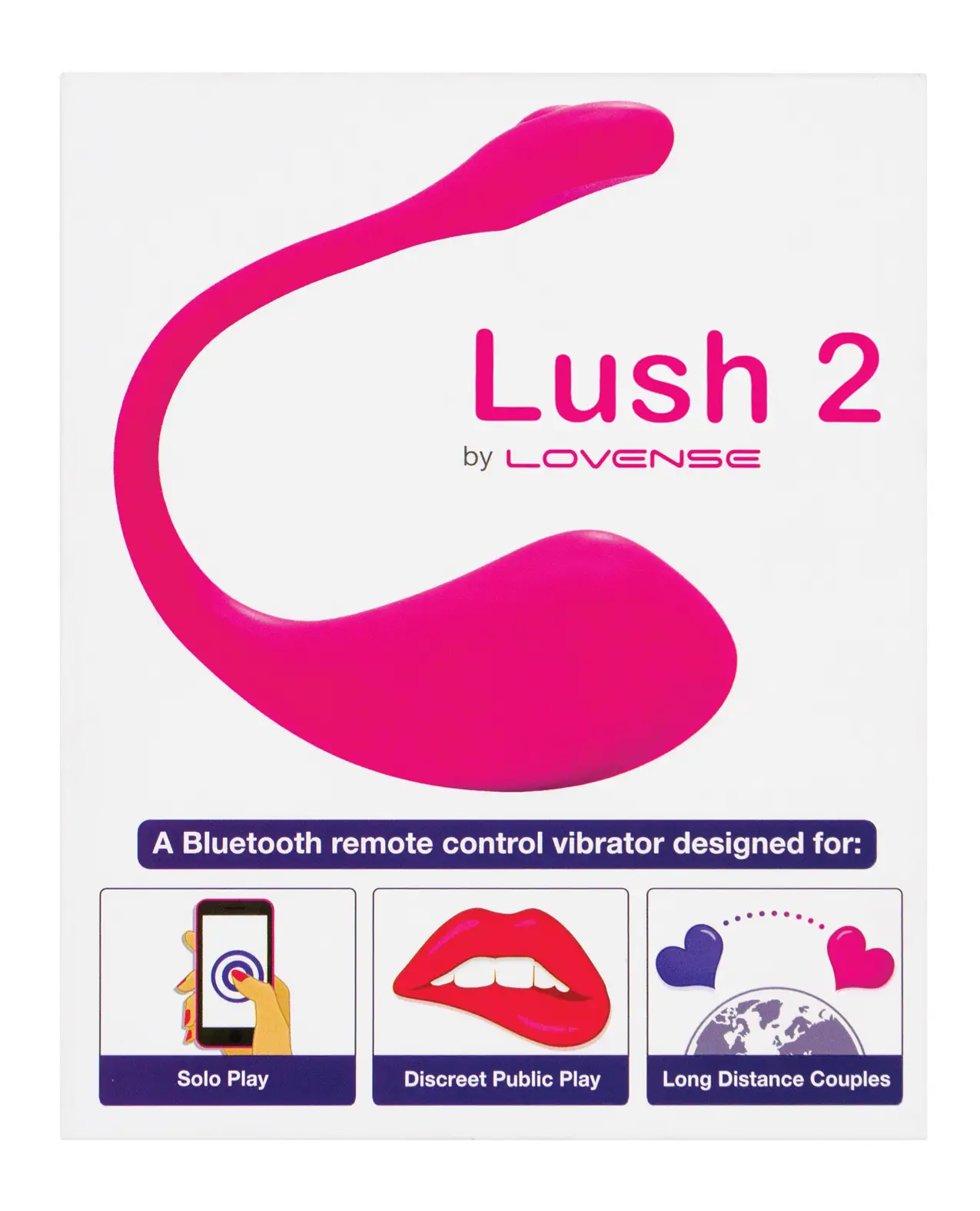 Lovense Lush 2.0 Sound Activated Vibrator – Pink