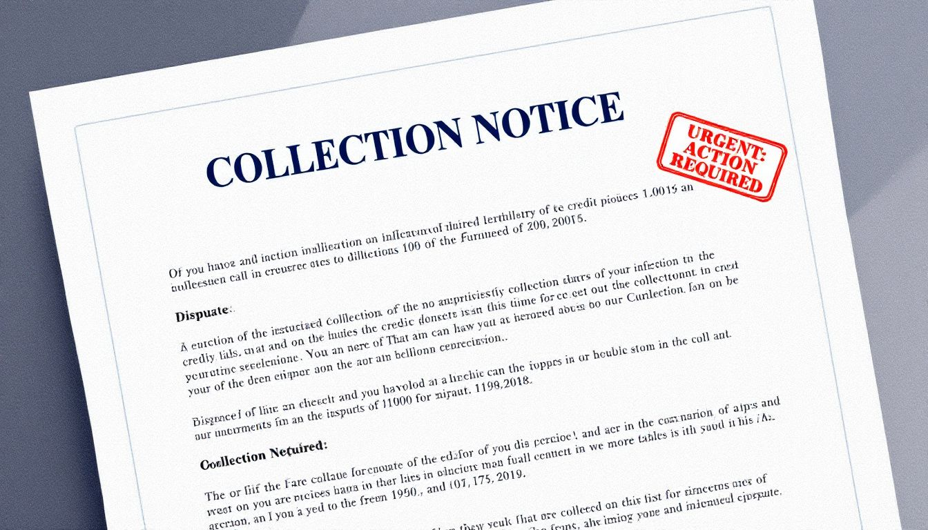 An illustration of a credit collection dispute letter.