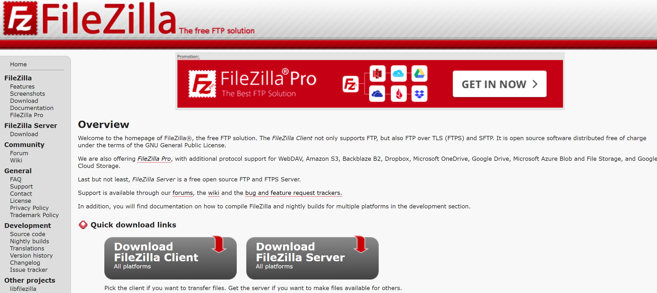 FileZilla - share large video files